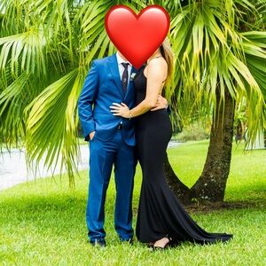 Norma Kamali Black Mermaid Fishtail Slip Gown